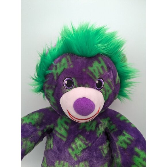 Build A Bear The Joker Purple Green Plush 18" No Clothes - Picture 2 of 7